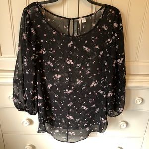 Lauren Conrad Floral Top Blouse